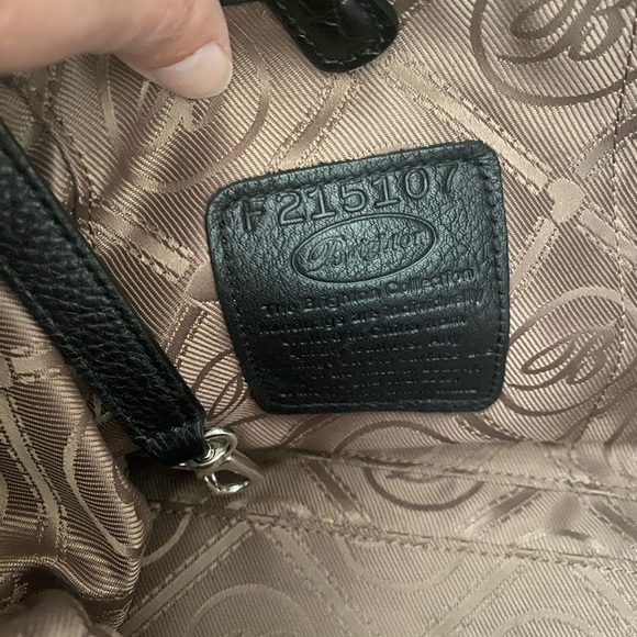 Brighton  Black Crocodile-Embossed shoulder Handbag - Picture 15 of 16